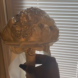 Wedding bouquet headpiece garter